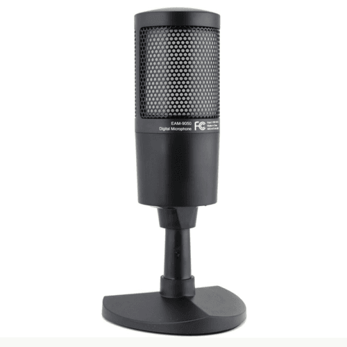 Close‑up of Emerson microphone grille