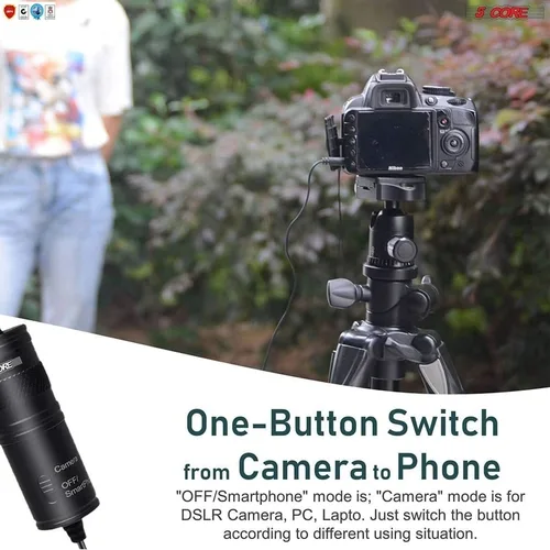 Lavalier mic with camera/phone mode switch