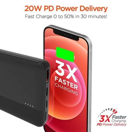 HyperGear 20W PD fast charge comparison graphic