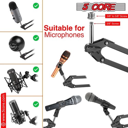 5Core Microphone Boom Arm with Shock Mount & Pop Filter - Image 10