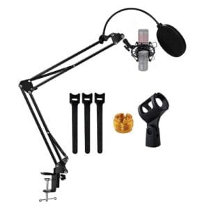 Adjustable 16‑inch scissor arm stand for streaming and recording