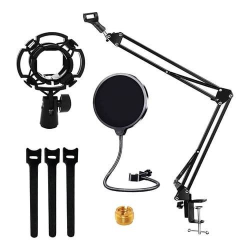 5Core microphone boom arm with shock mount and pop filter