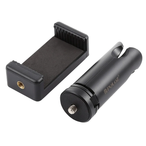 Adjustable phone clamp with 1/4‑inch screw mount