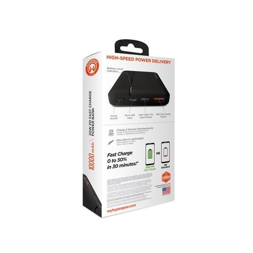HyperGear power bank with 3X faster power delivery