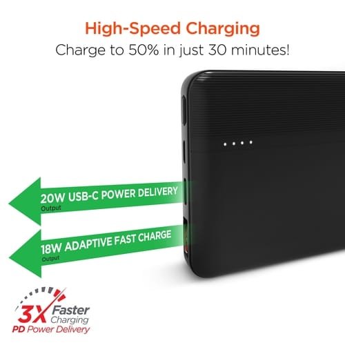 HyperGear 20W USB‑C PD fast charging graphic