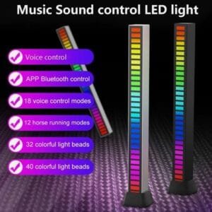 Sound reactive music light bar with RGB effects