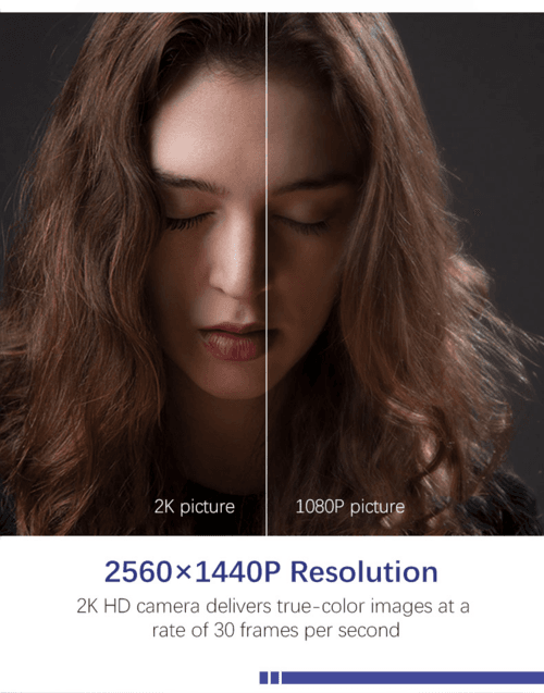 2560×1440P 2K webcam image quality comparison
